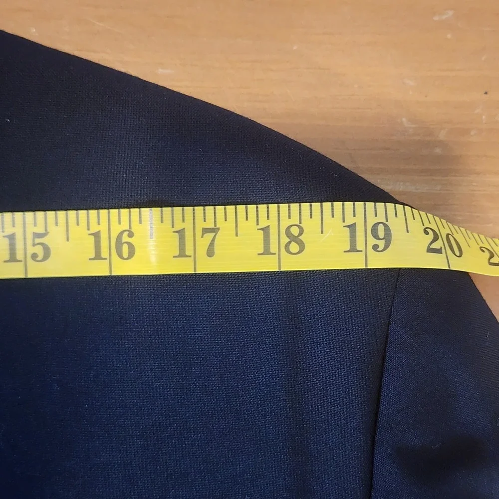 Tallia Uomo Mens Tuxedo Suit 40R 32W Black‎ Worsted Wool Formal Wedding Occasion